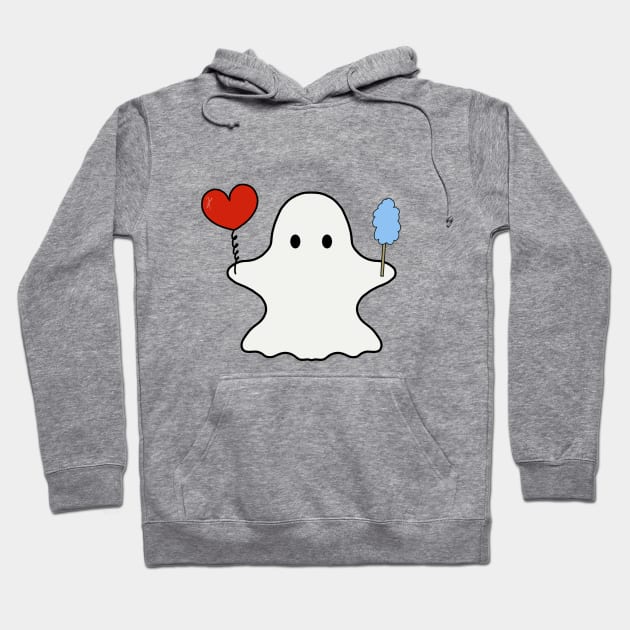 Fairground Ghosts : Heart Balloon Hoodie by Vera T.